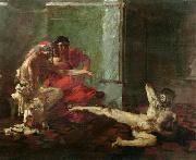 Joseph-Noel Sylvestre Locusta testing poison on a slave oil painting on canvas